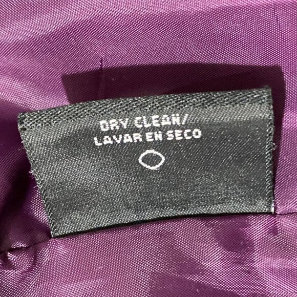 Apostrophe Womens Pea Coat 16W 18W Aubergine Purple Vibrant Academia Wool Blend - Picture 7 of 8